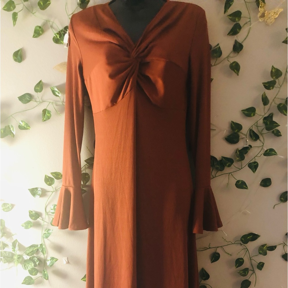 Copper/Brown boho stretchy dress